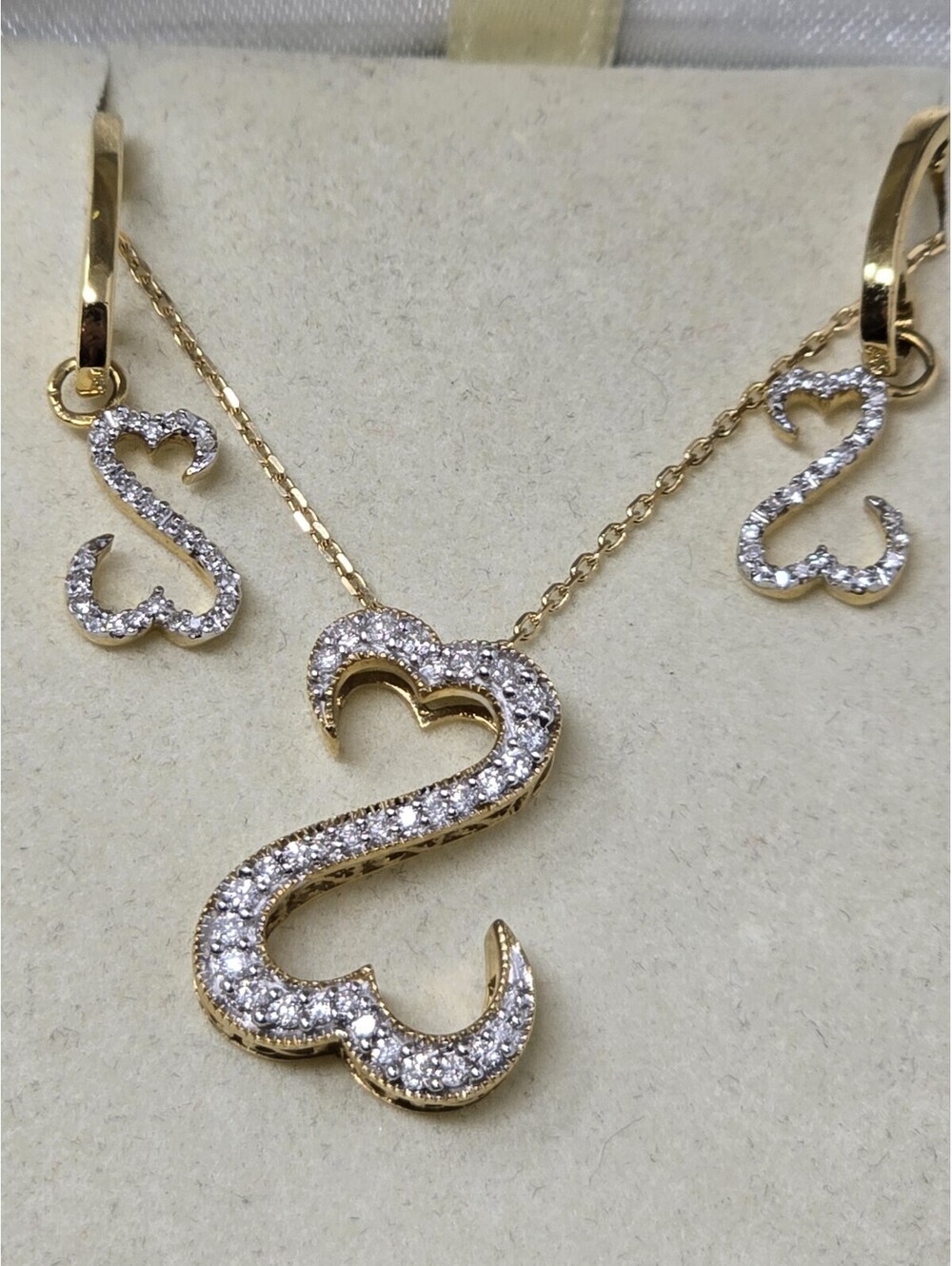 Jane Seymour 14K Gold .50 CTW Diamond Open Hearts Set